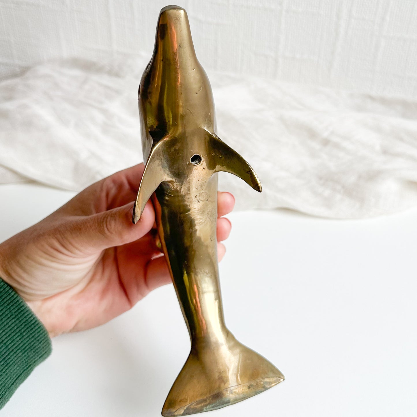 Brass Dolphin Figurine