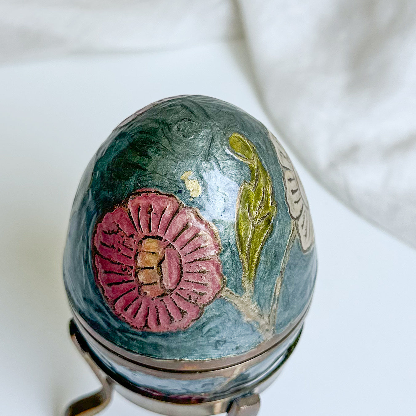 Cloisonné Egg Shaped Box