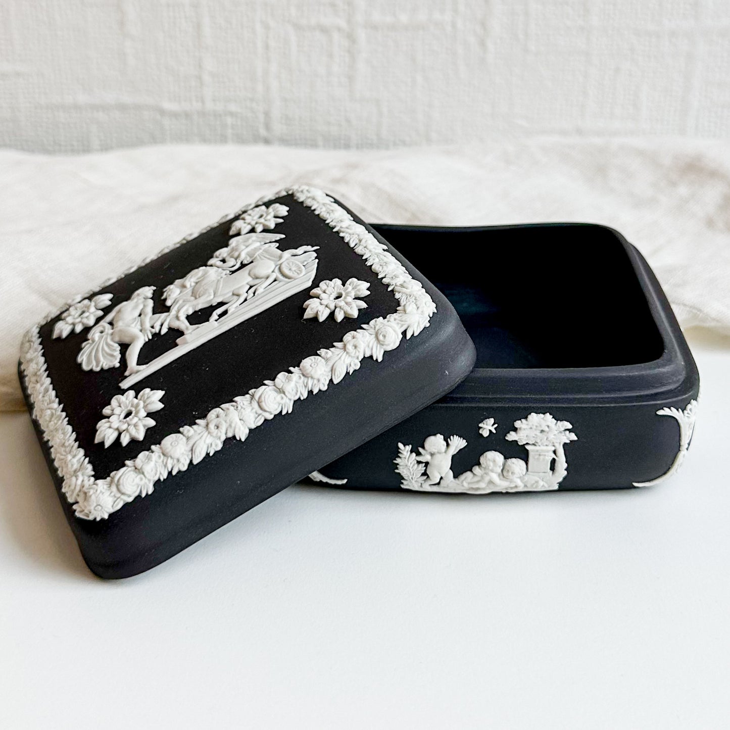 Black Jasperware Box by Wedgwood