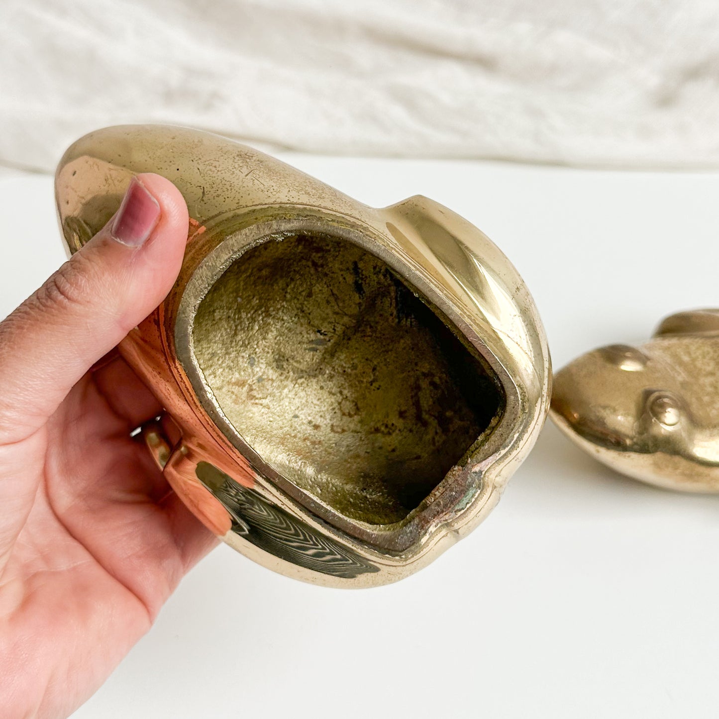 Pair of Brass Frogs