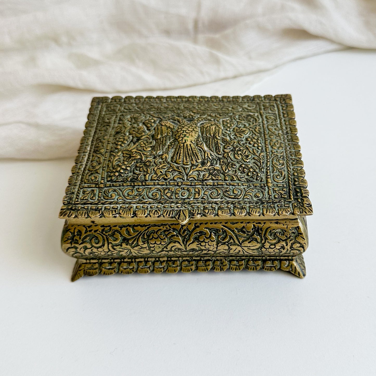 Ornate Brass Jewellery Box