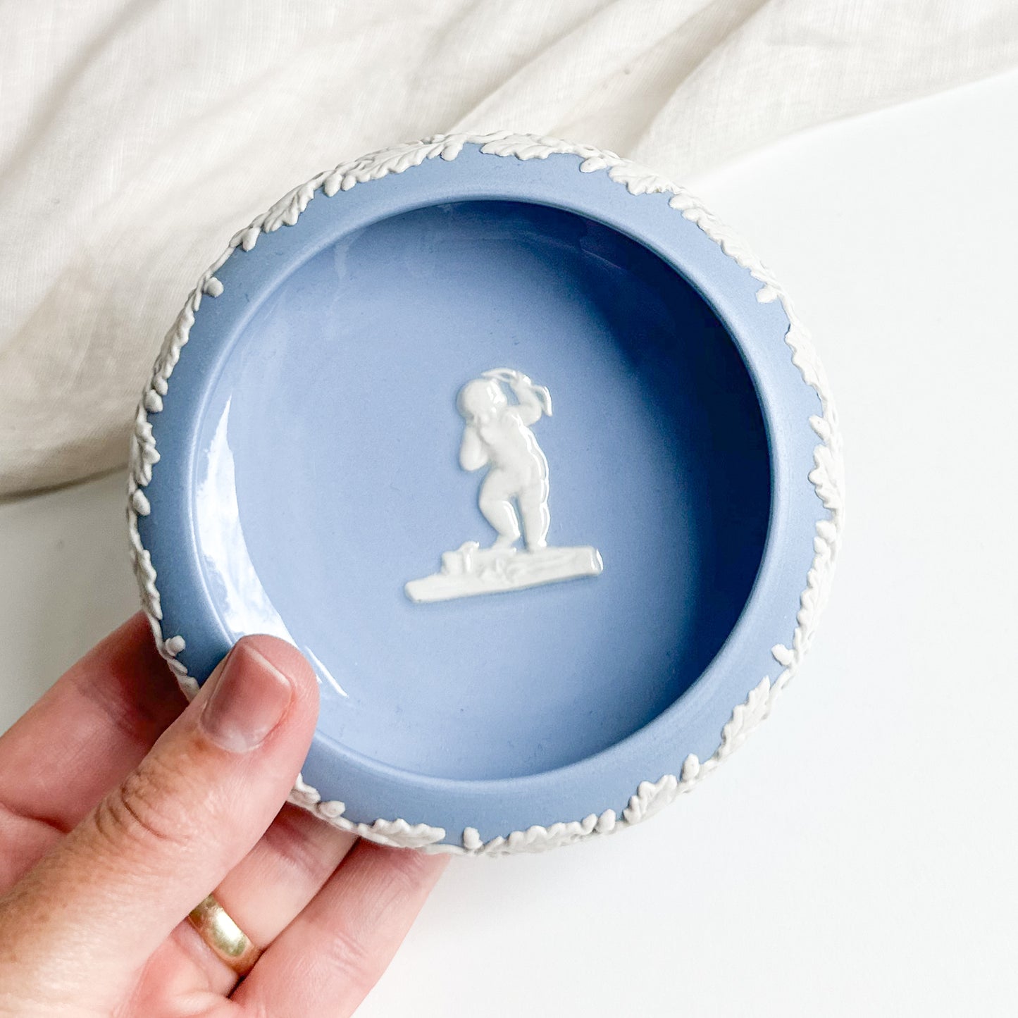 Blue Jasperware Dish