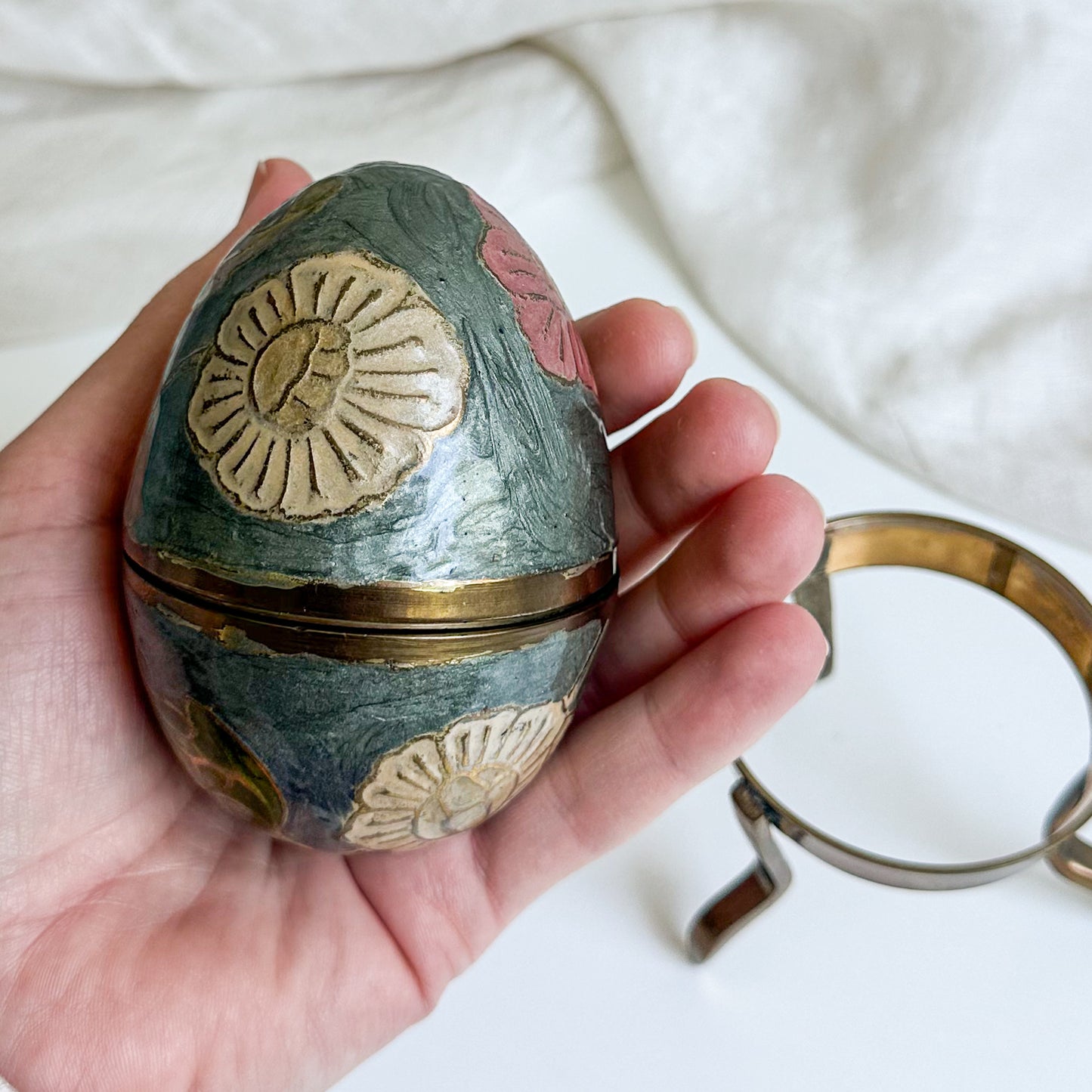 Cloisonné Egg Shaped Box
