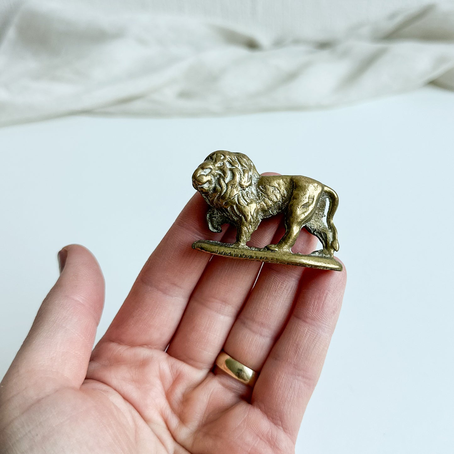 Small Brass Lion