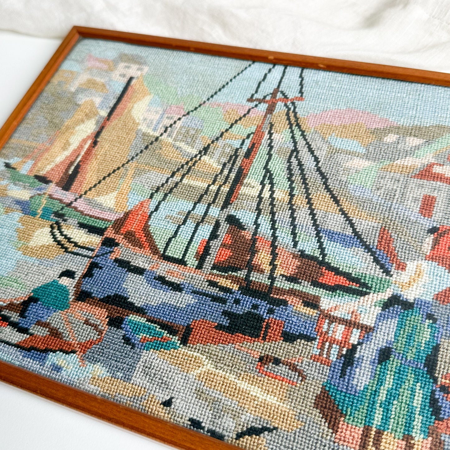 Harbour Scene Embroidery