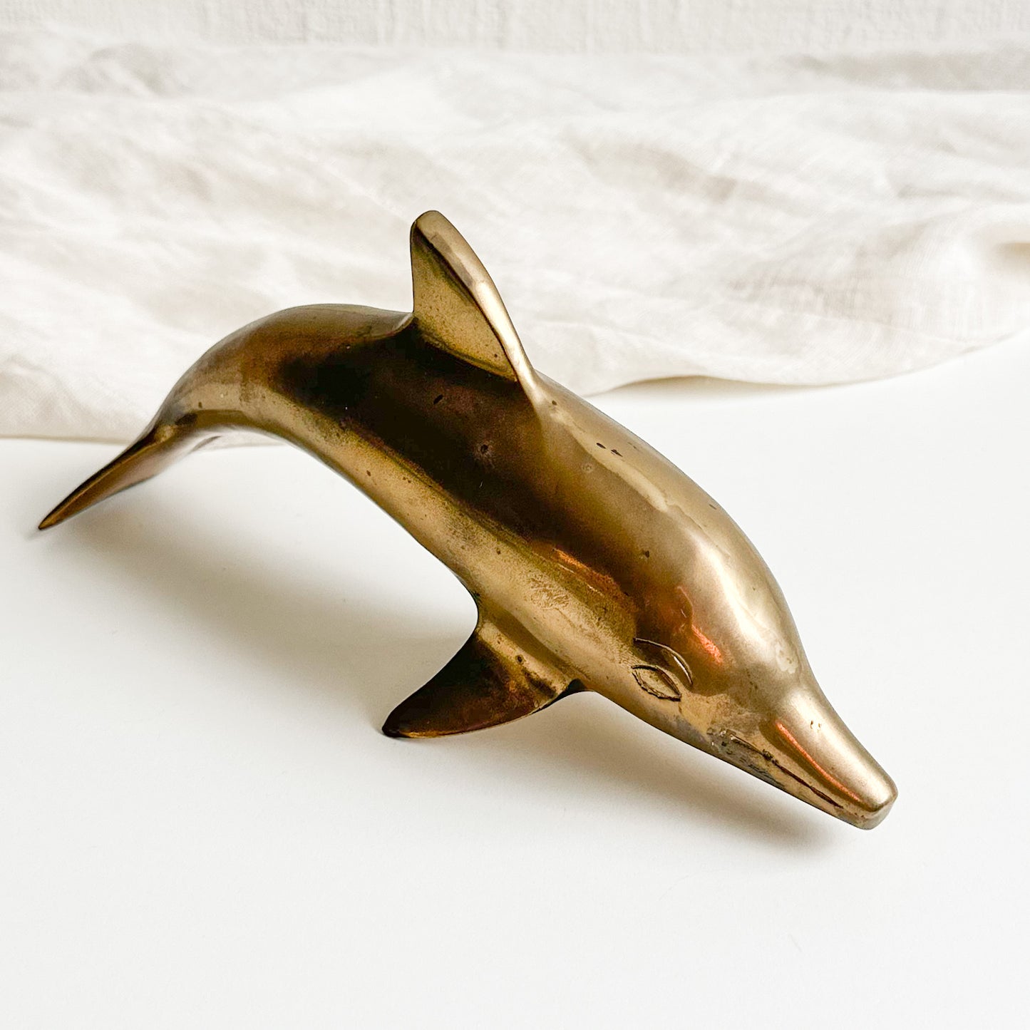 Brass Dolphin Figurine