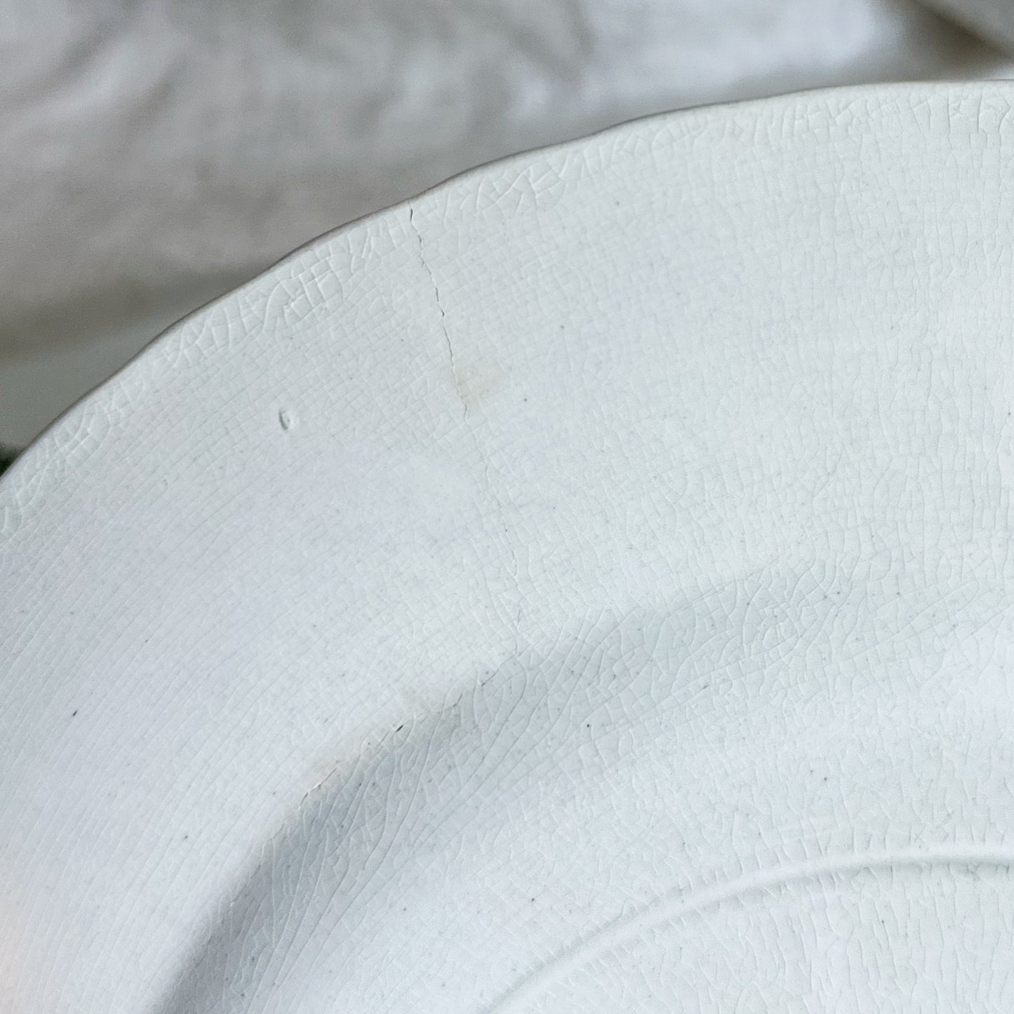 4 Green Transferware Plates