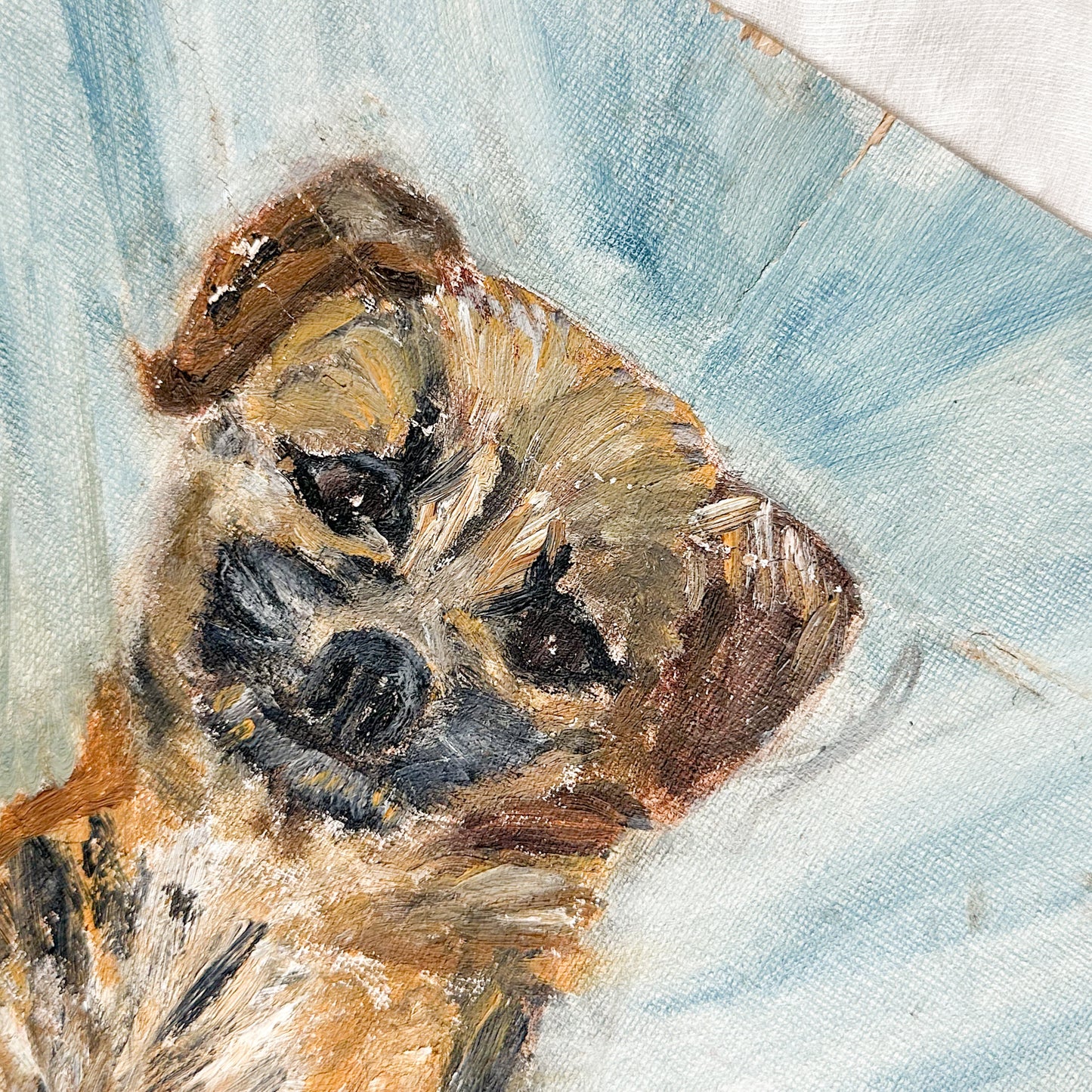 Unframed Dog Oil Painting