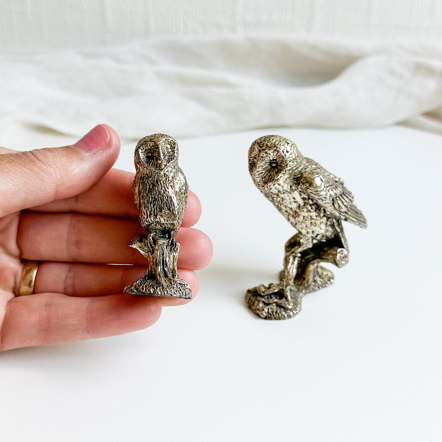 Pair of Owl Figurines
