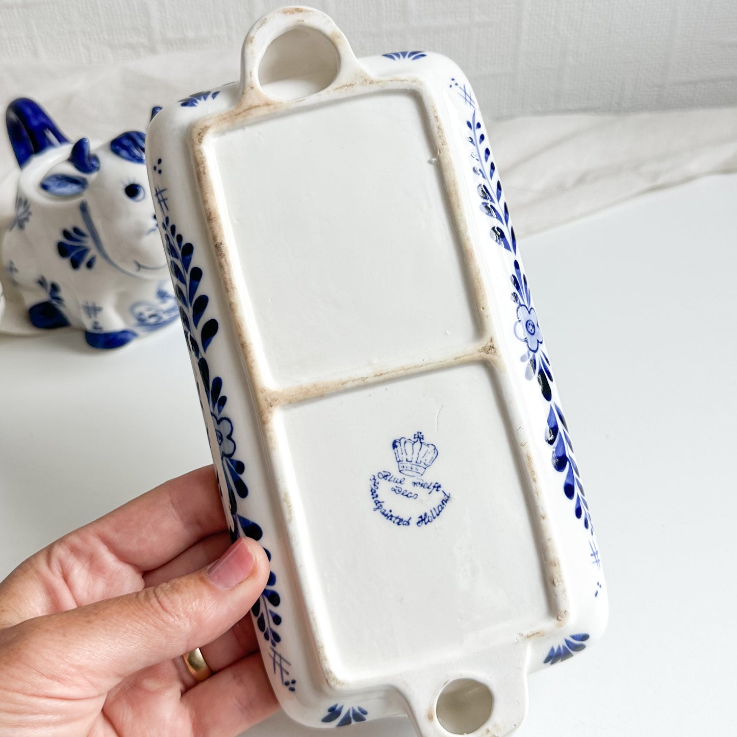 Blue Delft Cow Set
