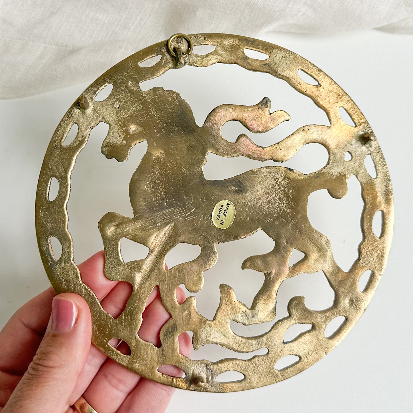Brass Unicorn Trivet