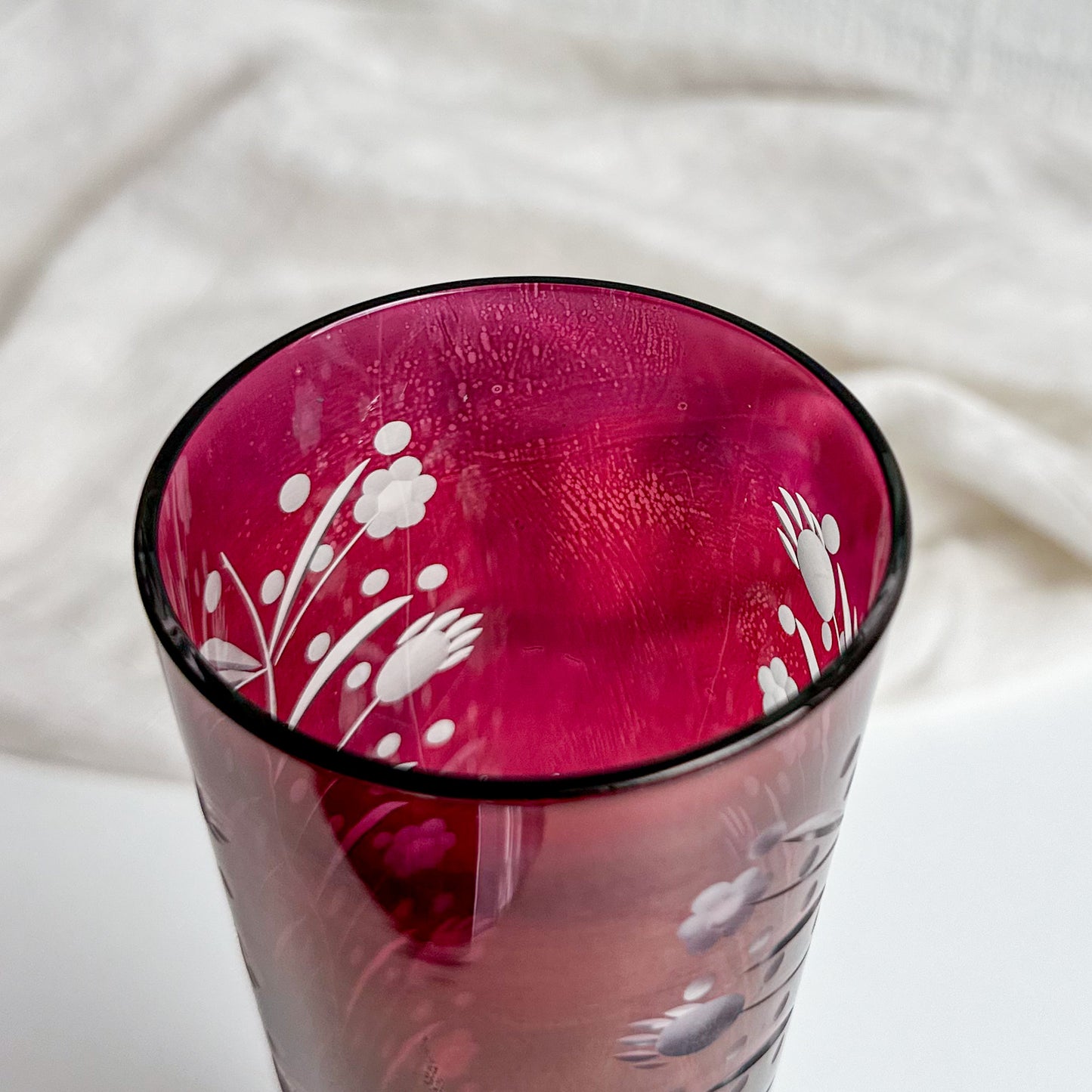 Cranberry Glass Vase