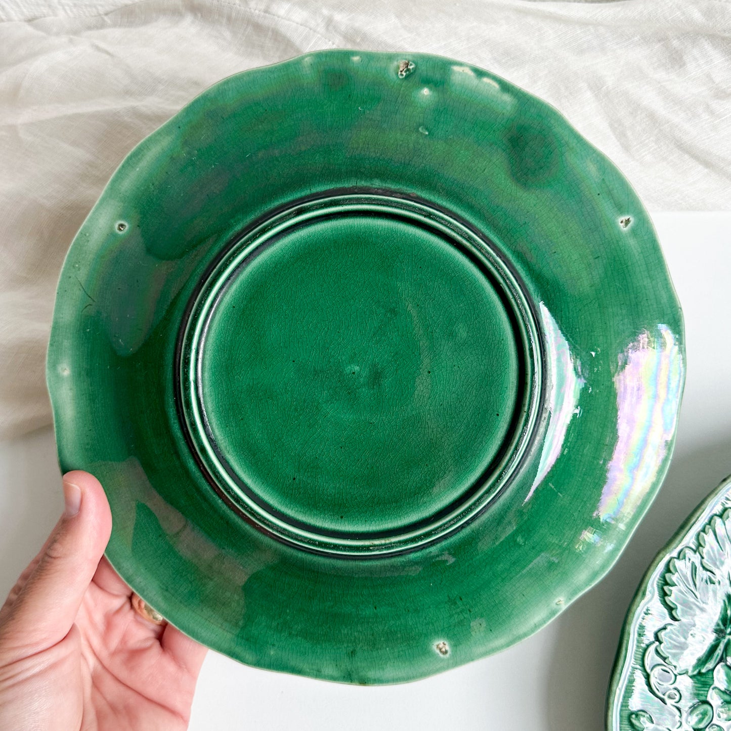 Pair of Majolica Plates