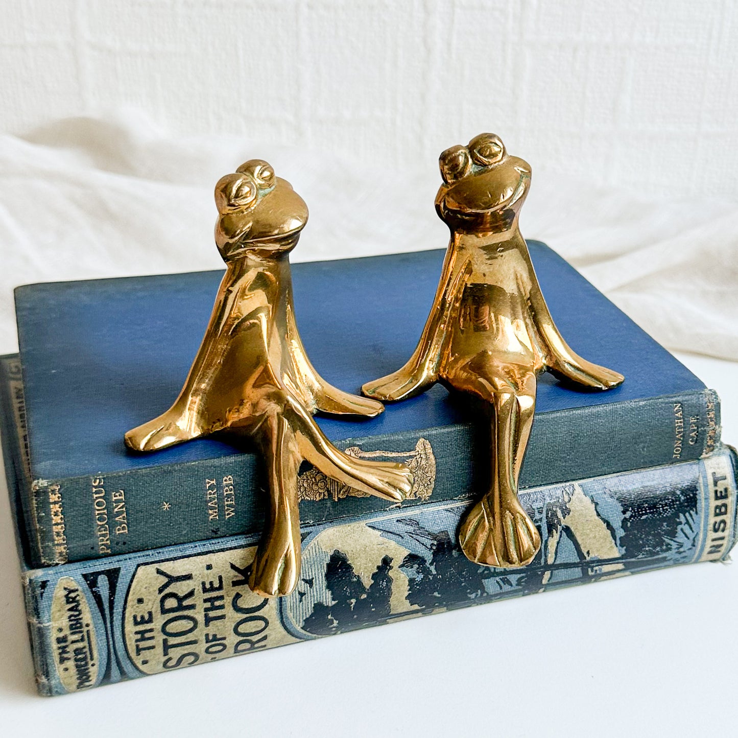 Pair of Shelf Sitting Frogs