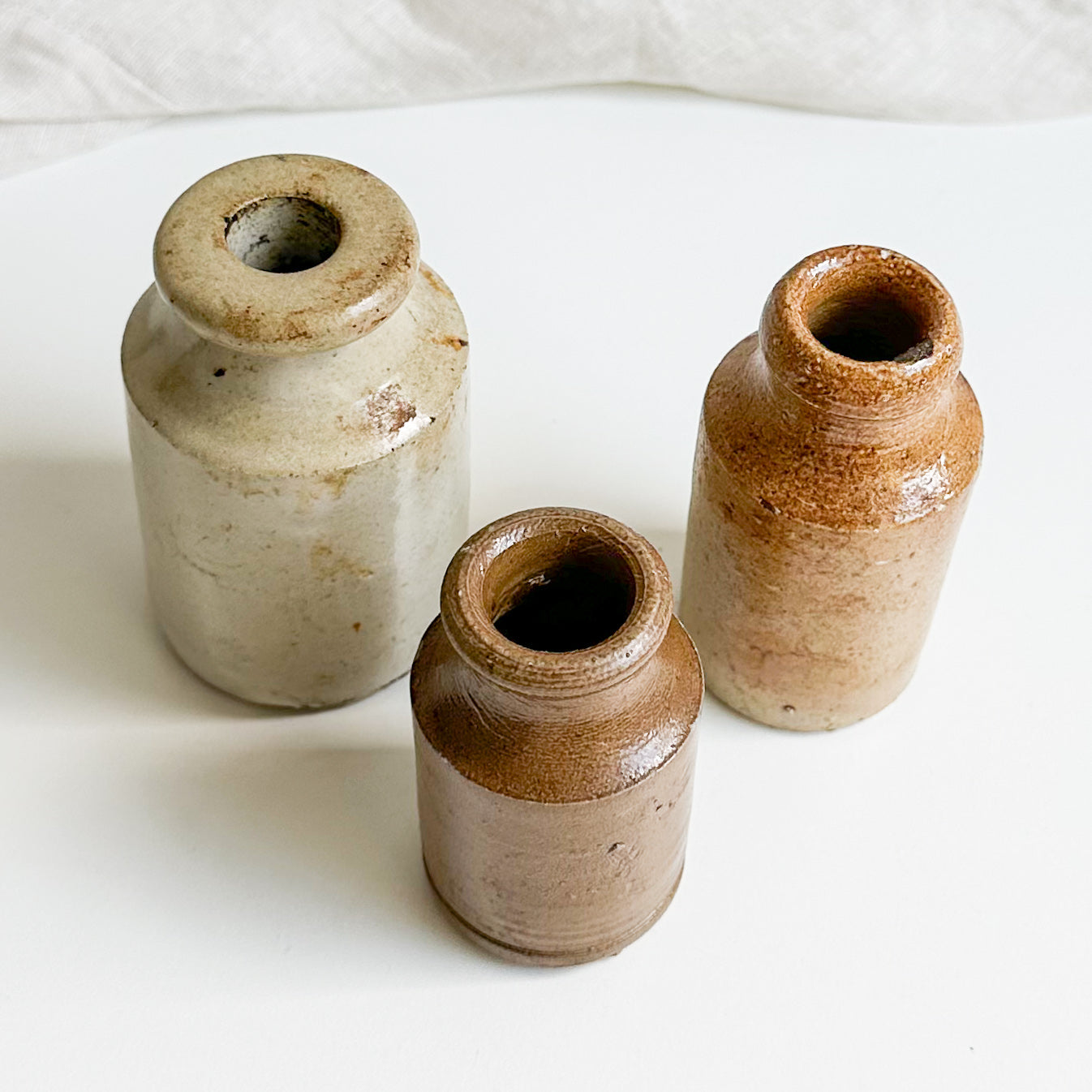 Trio of Victorian Small Pots