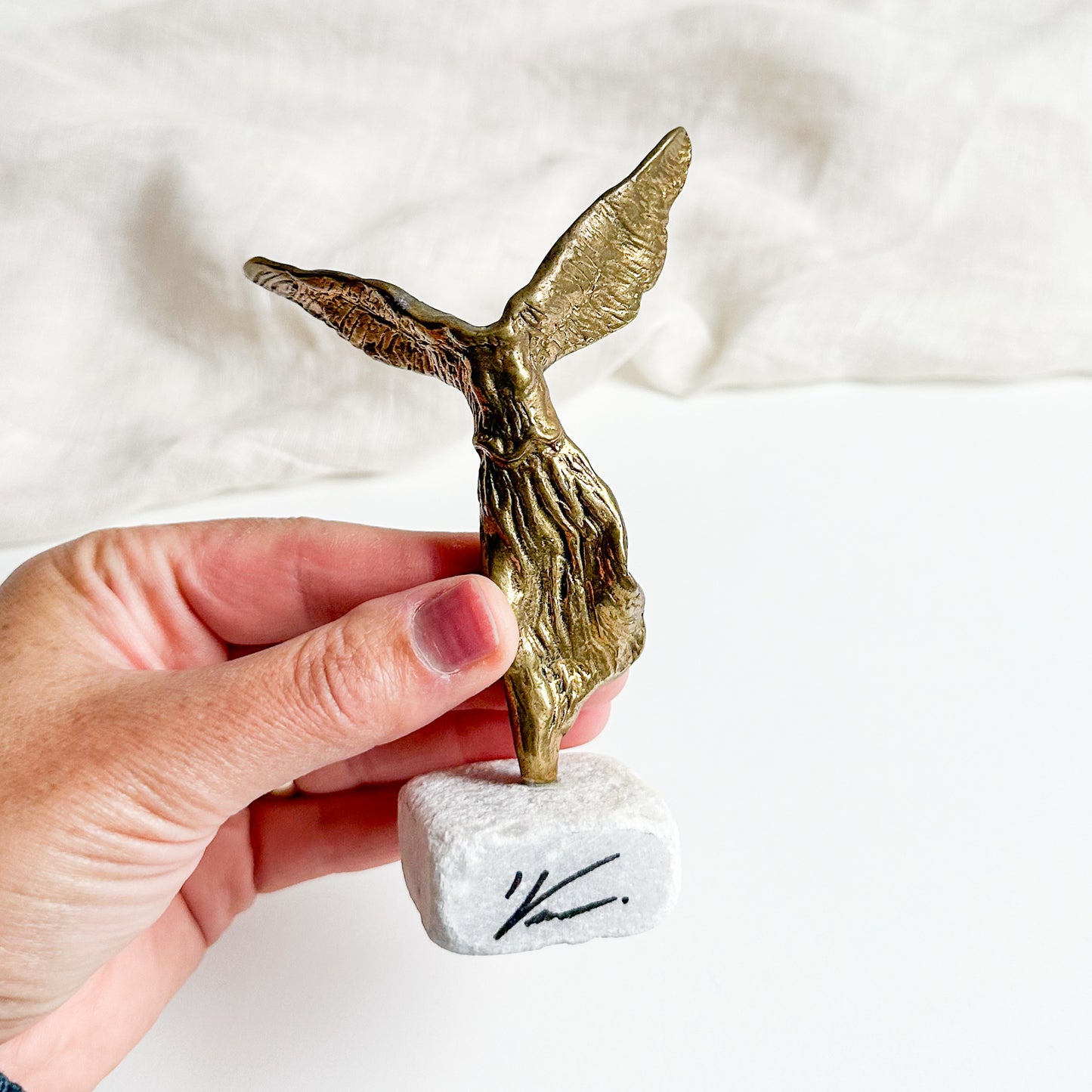 Brass Nike with Wings