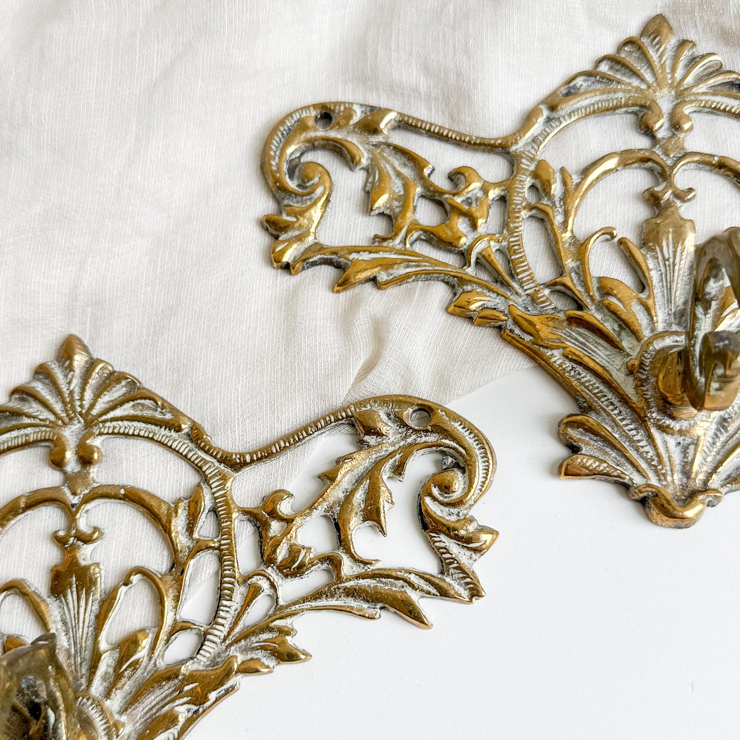 Pair of Brass Candle Sconces