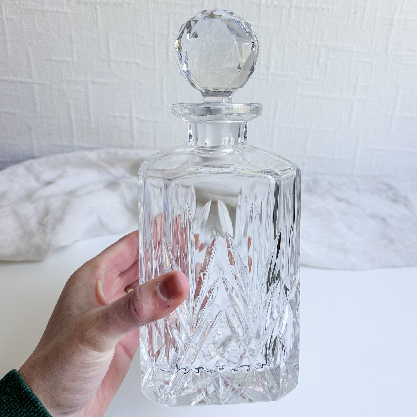 Vintage Heavy Crystal Decanter
