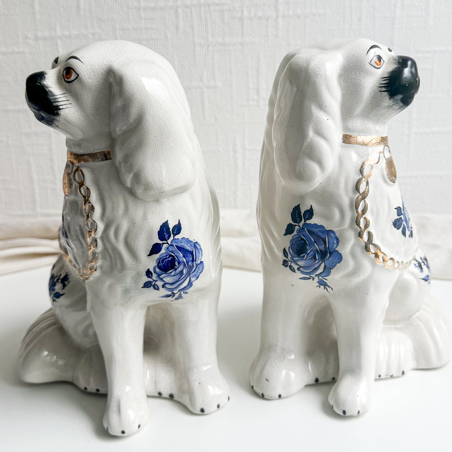 Pair of Blue and White Spaniels