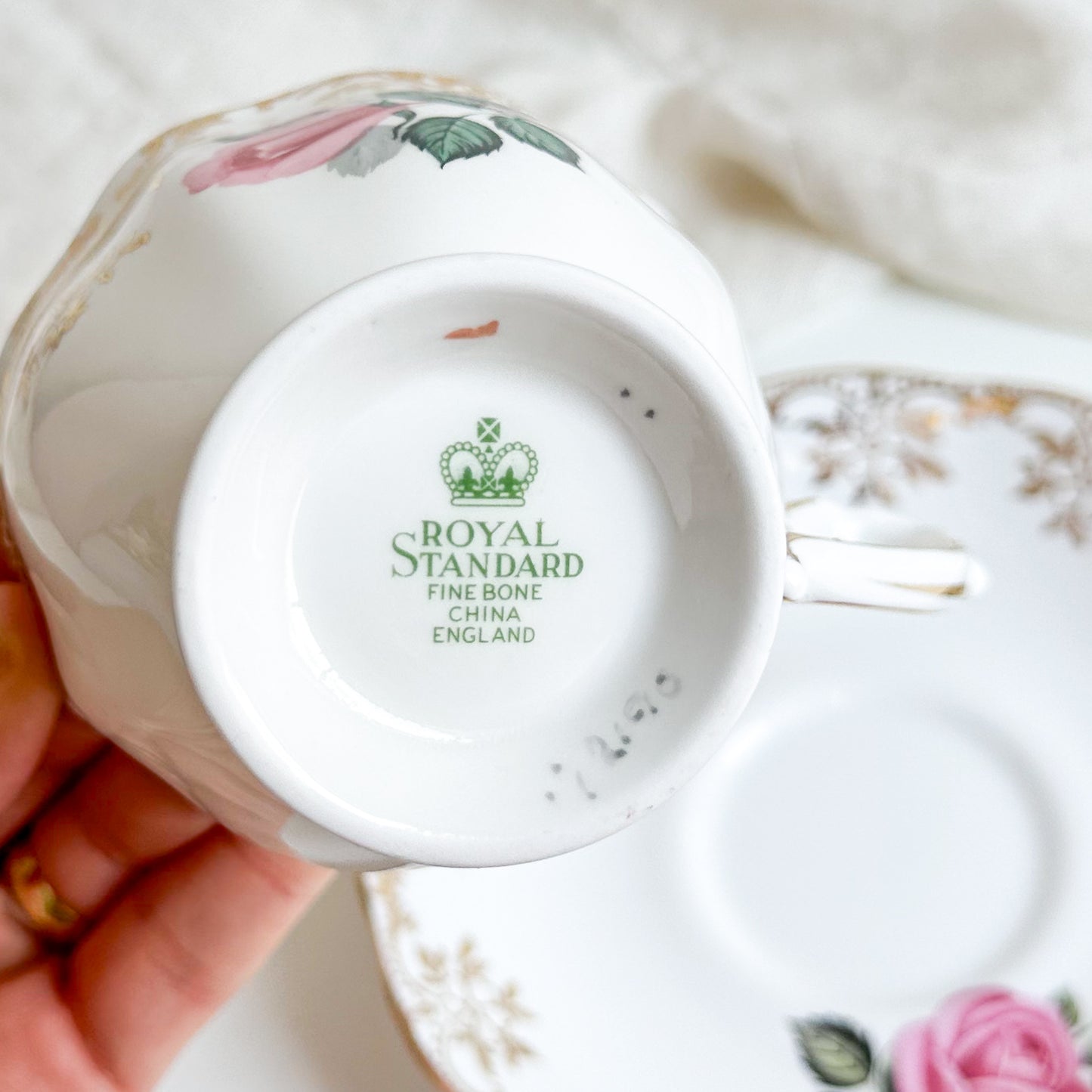 Mismatched Teacup and Saucer