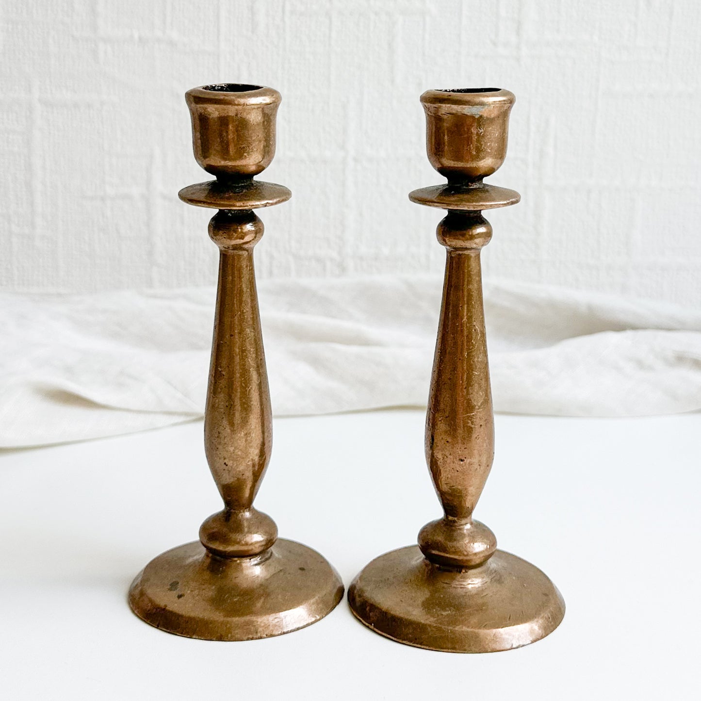 Pair of Bronze Candlesticks