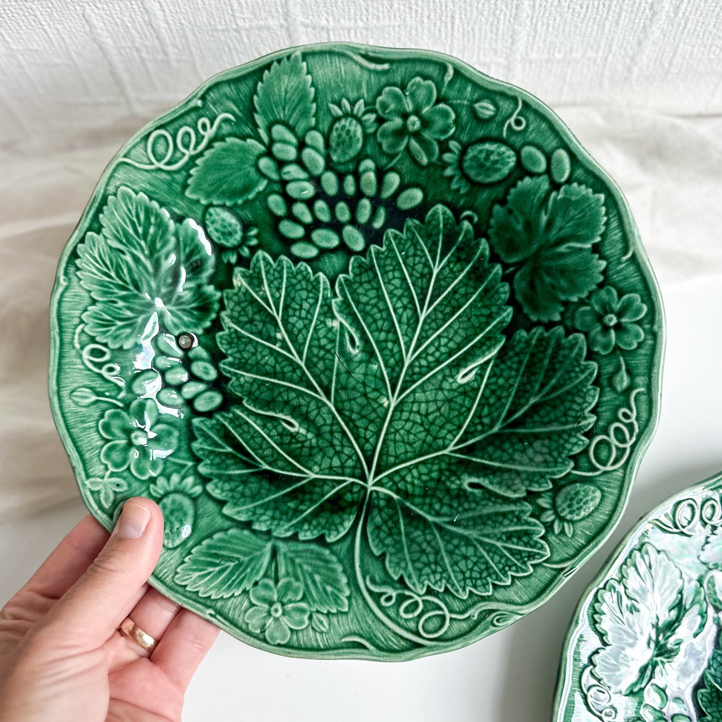 Pair of Majolica Plates