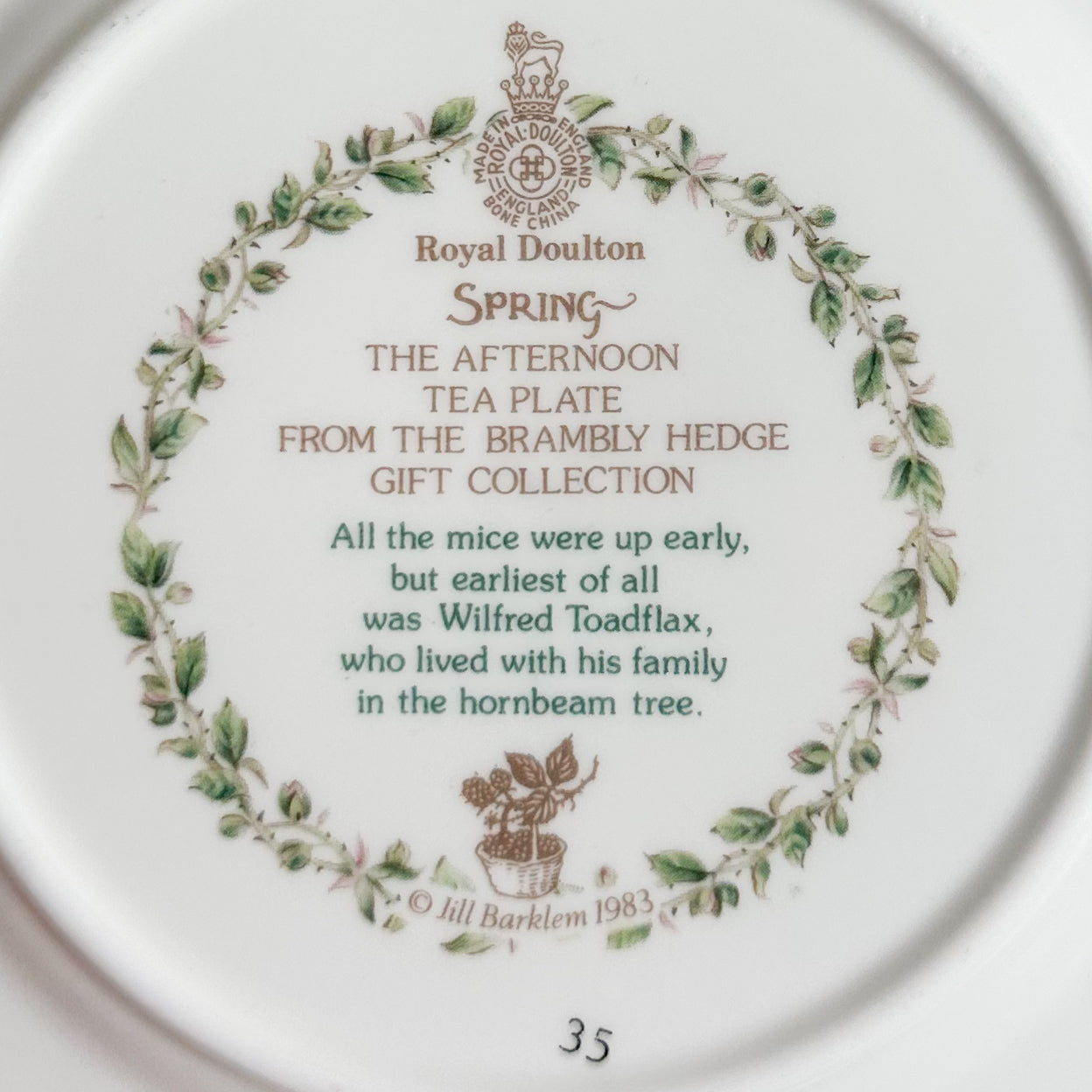 Brambly Hedge ‘Spring’ Tea Plate