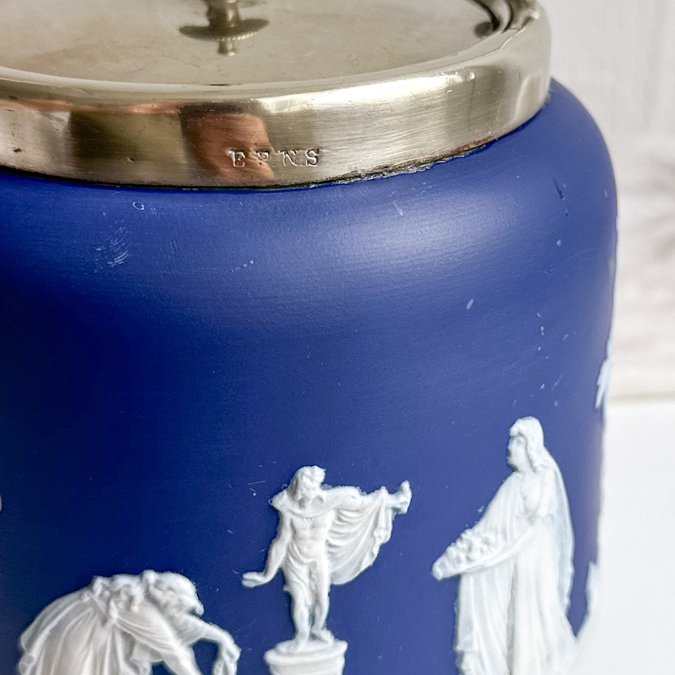 Adam’s Jasperware Biscuit Barrel