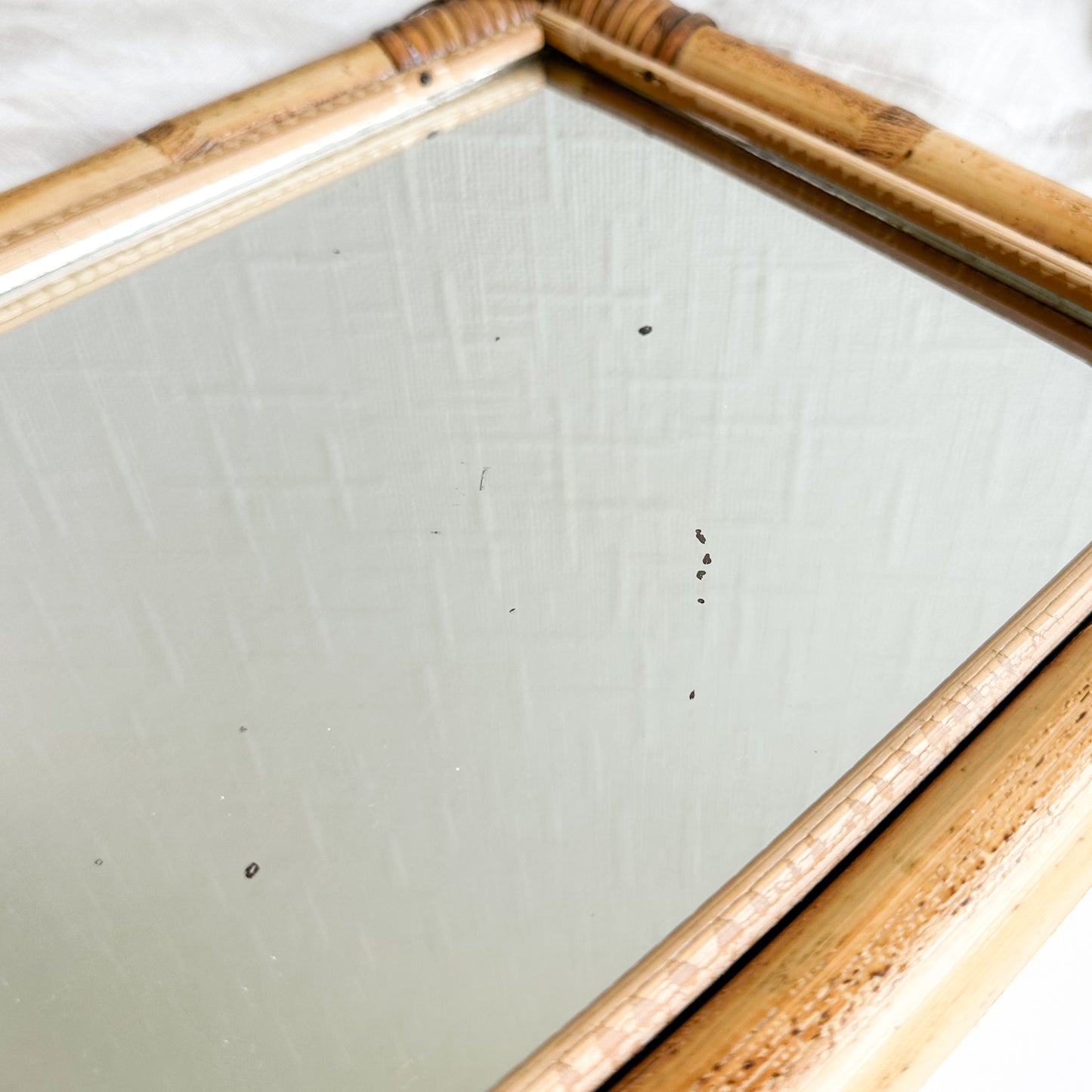 Mirror with Bamboo Frame