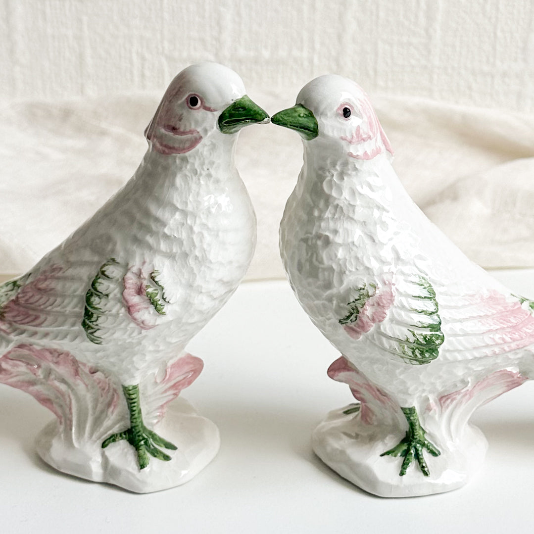 Pair of Italian Ceramic Birds