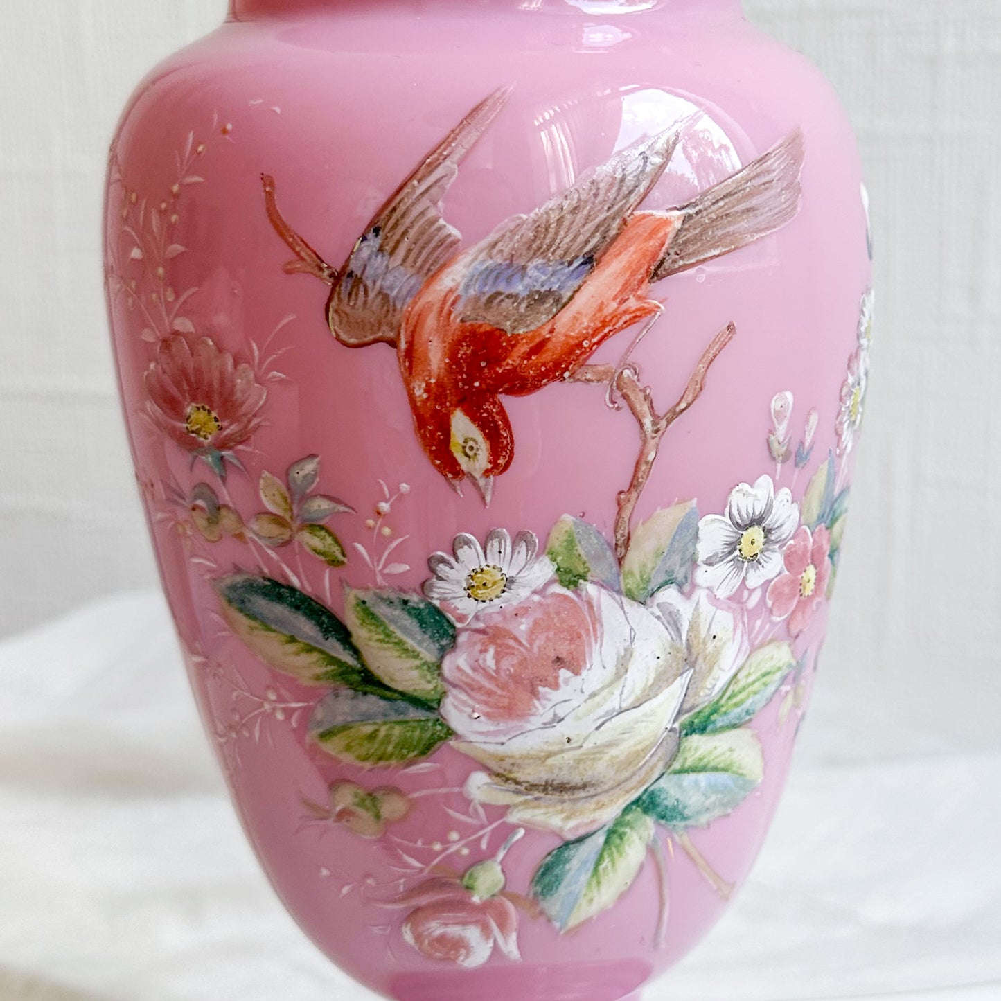Victorian Bristol Pink Opaline Vase