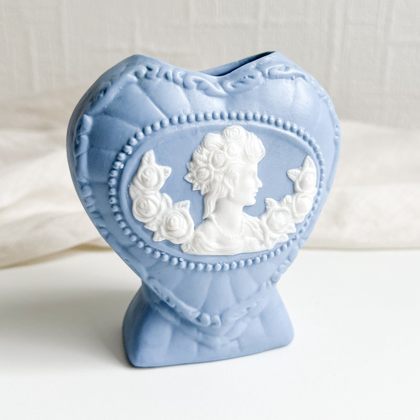 Blue Jasperware Bud Vase