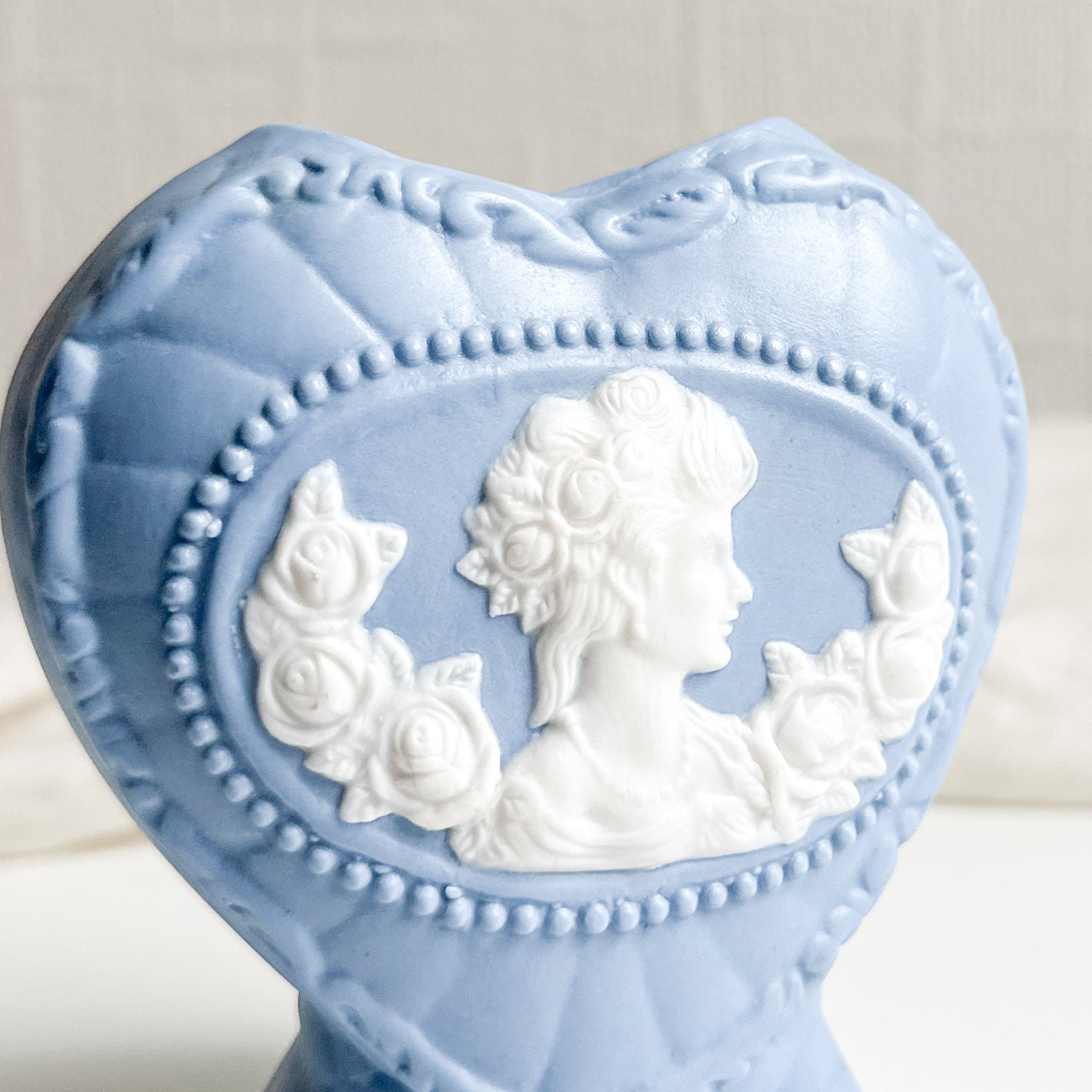 Blue Jasperware Bud Vase