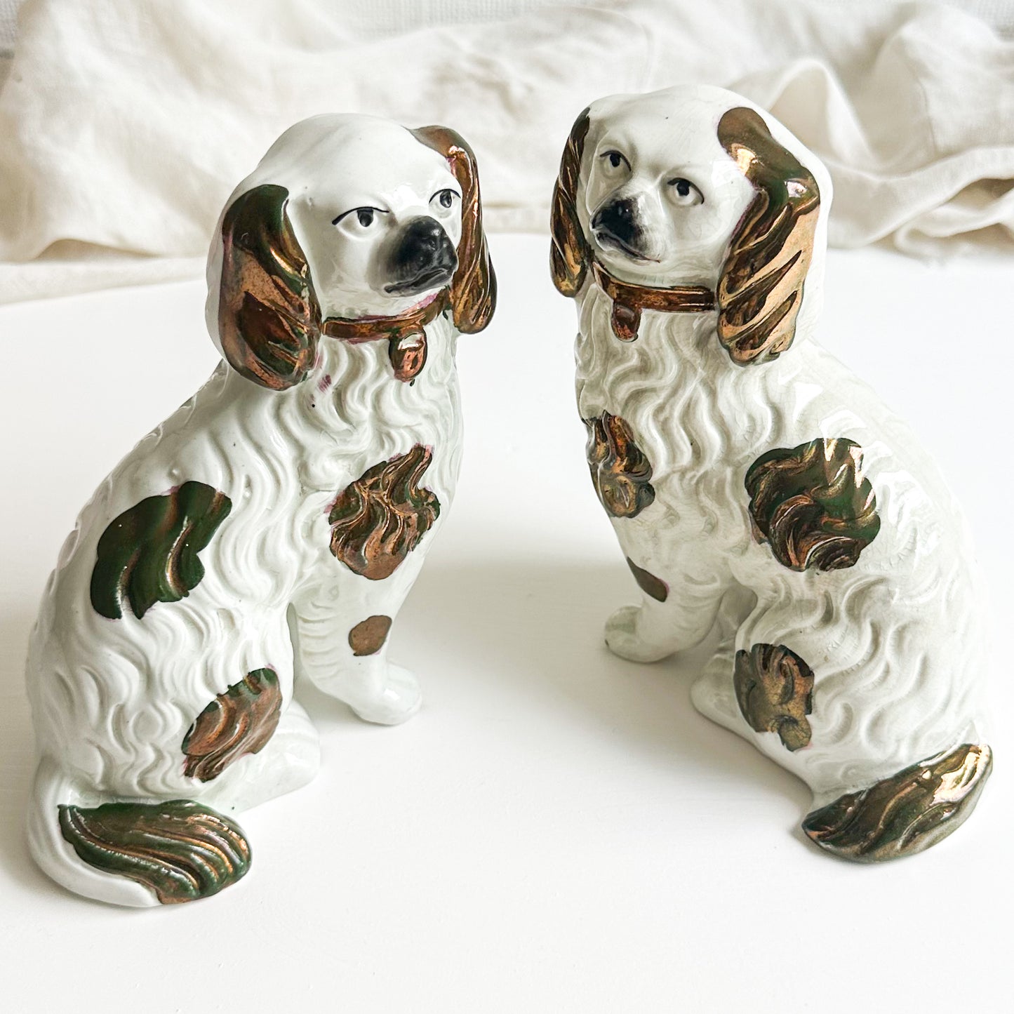 Pair of Small Staffordshire Spaniels