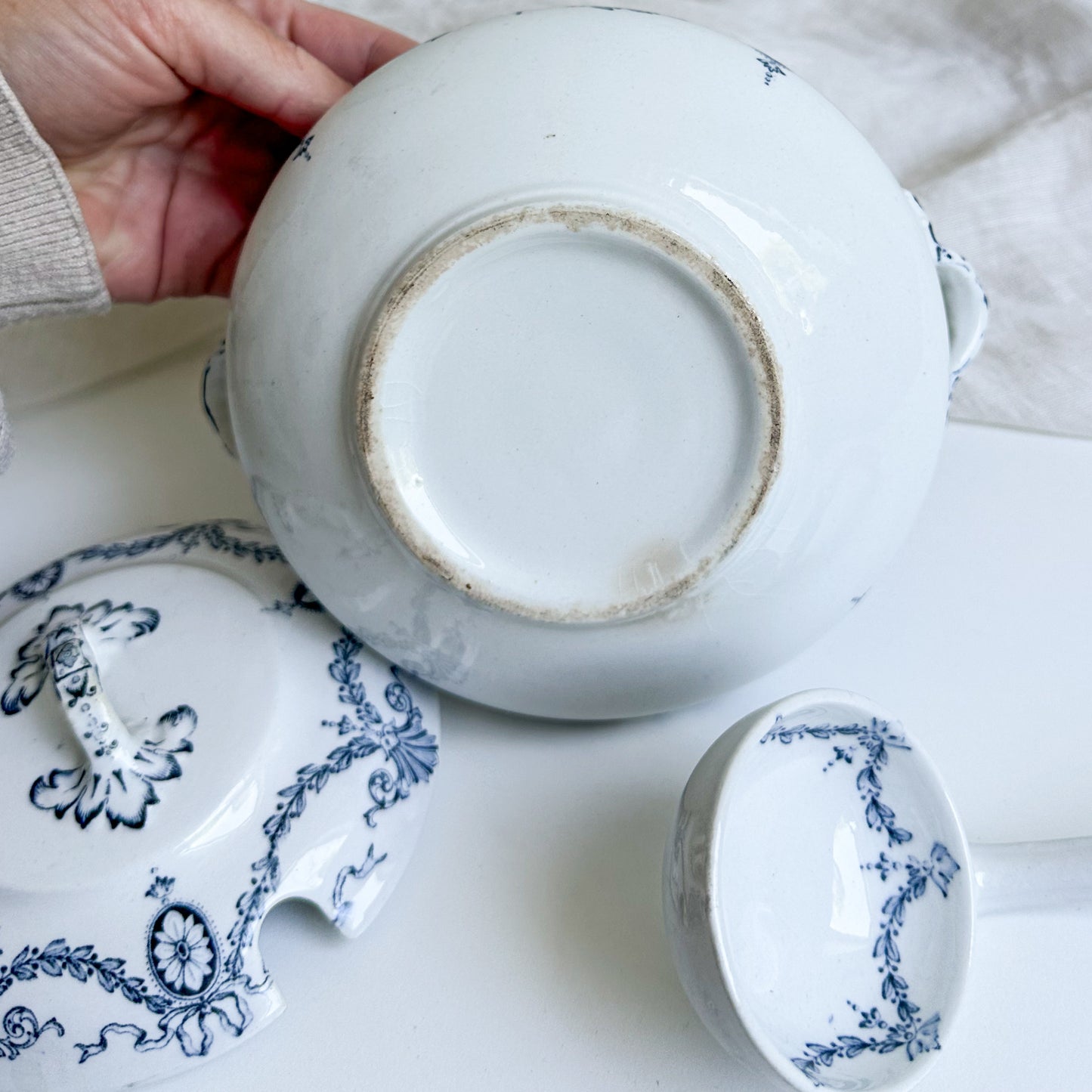Antique Small Tureen with Ladle