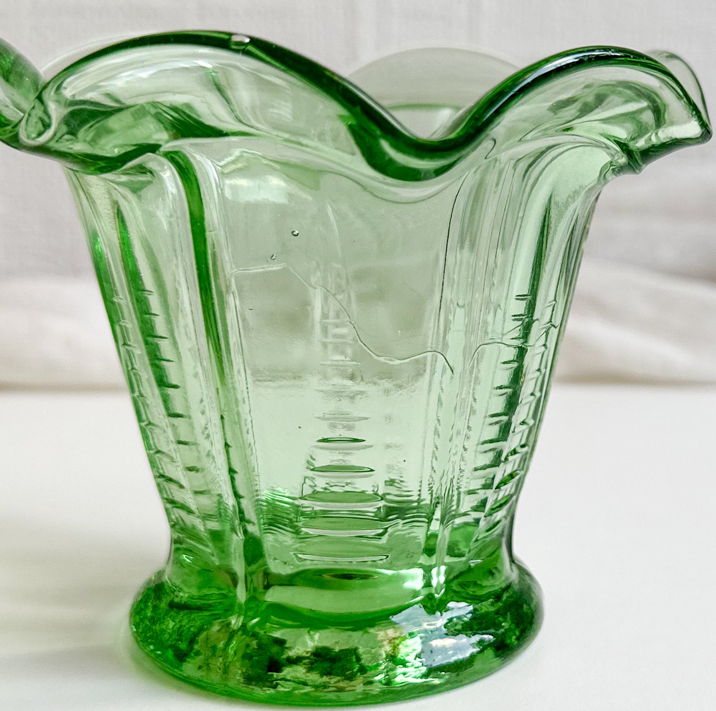 Small Glass Vase with Flower Frog