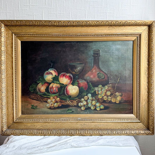 Antique Still Life Oil Painting