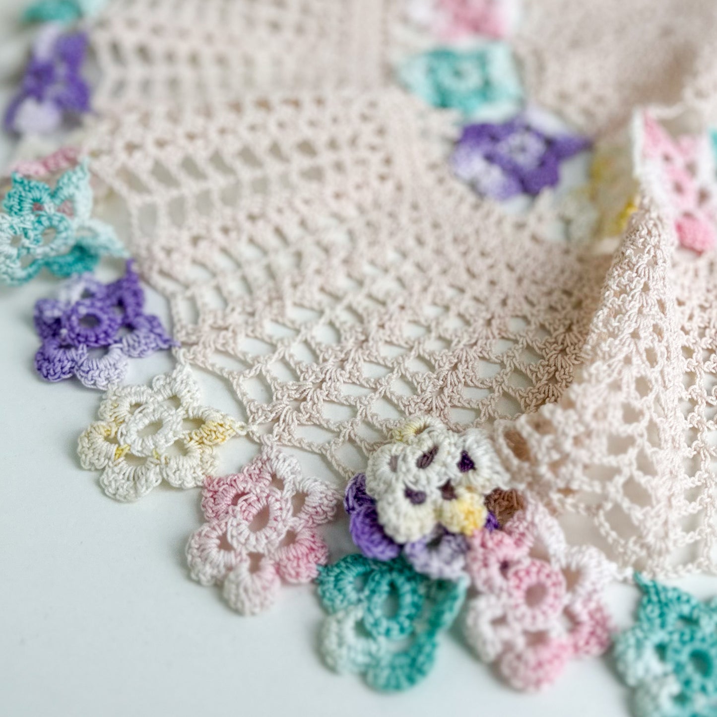 Vintage Crochet Floral Doily