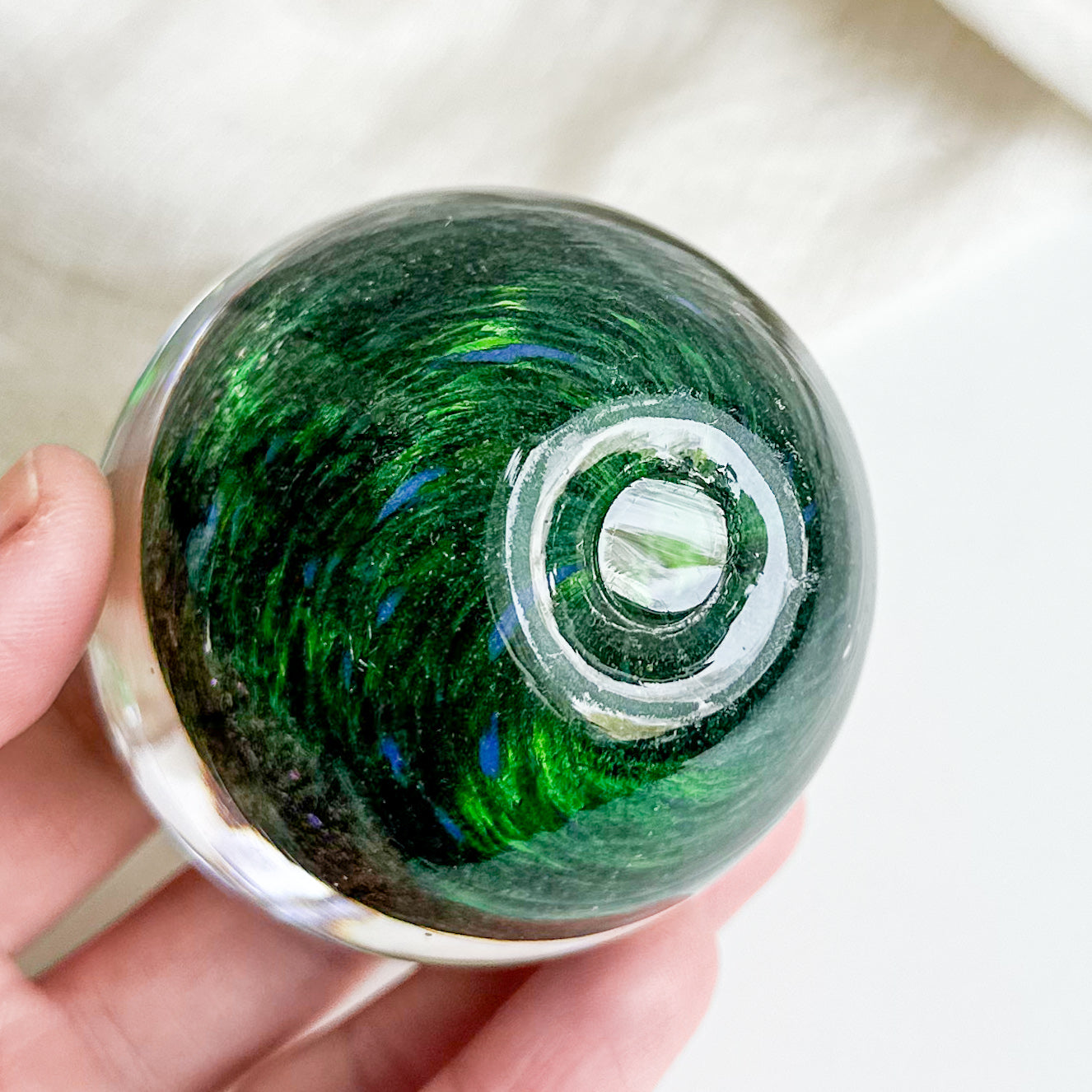 Glass Apple Paperweight