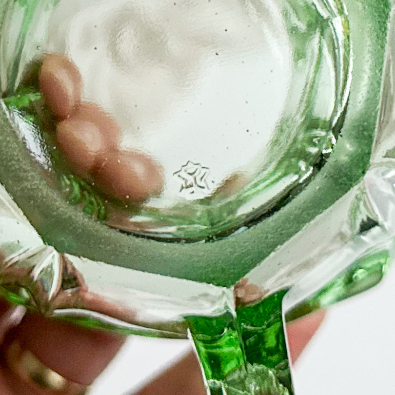 Art Deco Green Glass Milk Jug