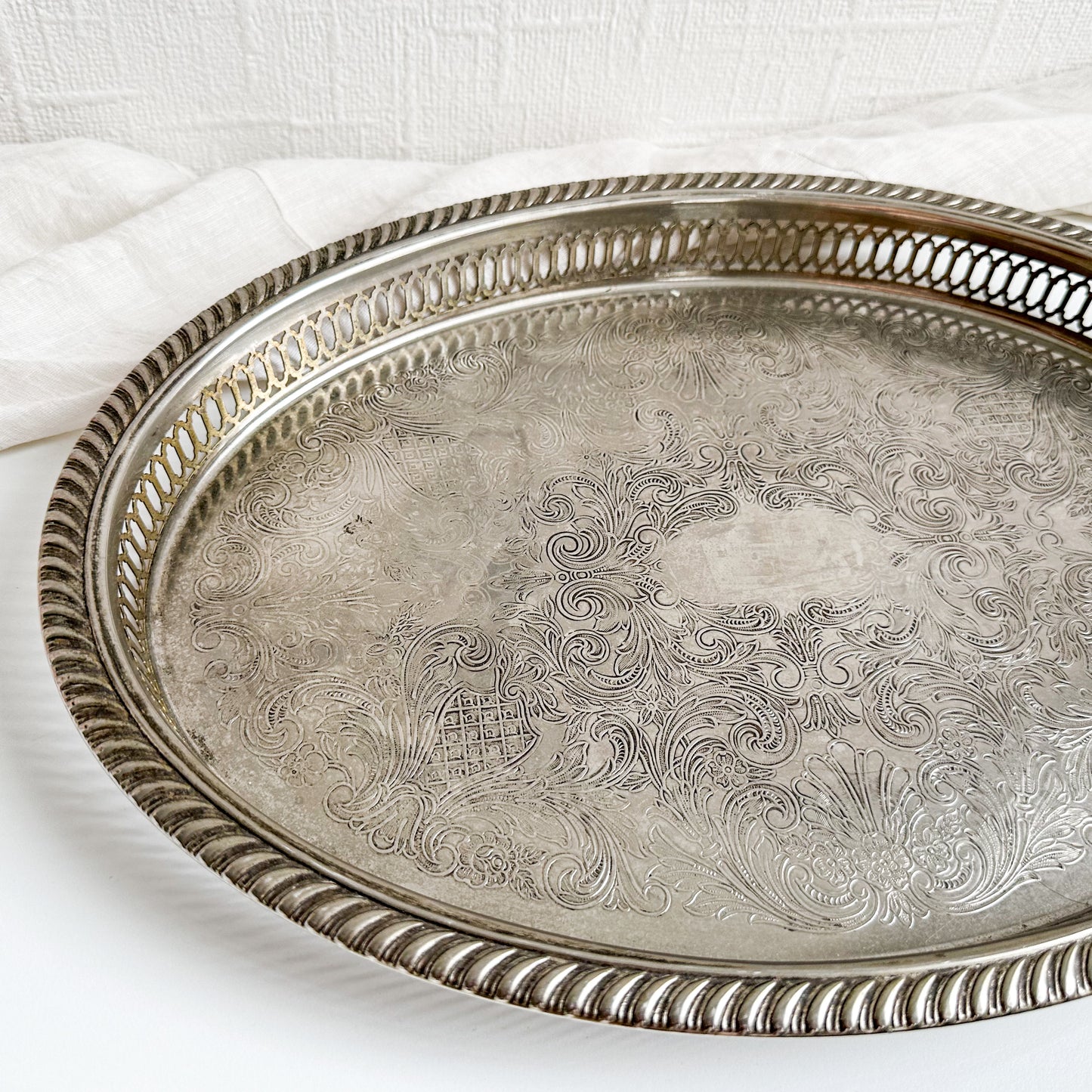 Silver Plated Oval Serving Tray