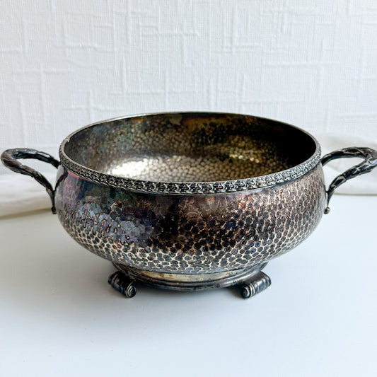 Silver Plated Hammered Bowl