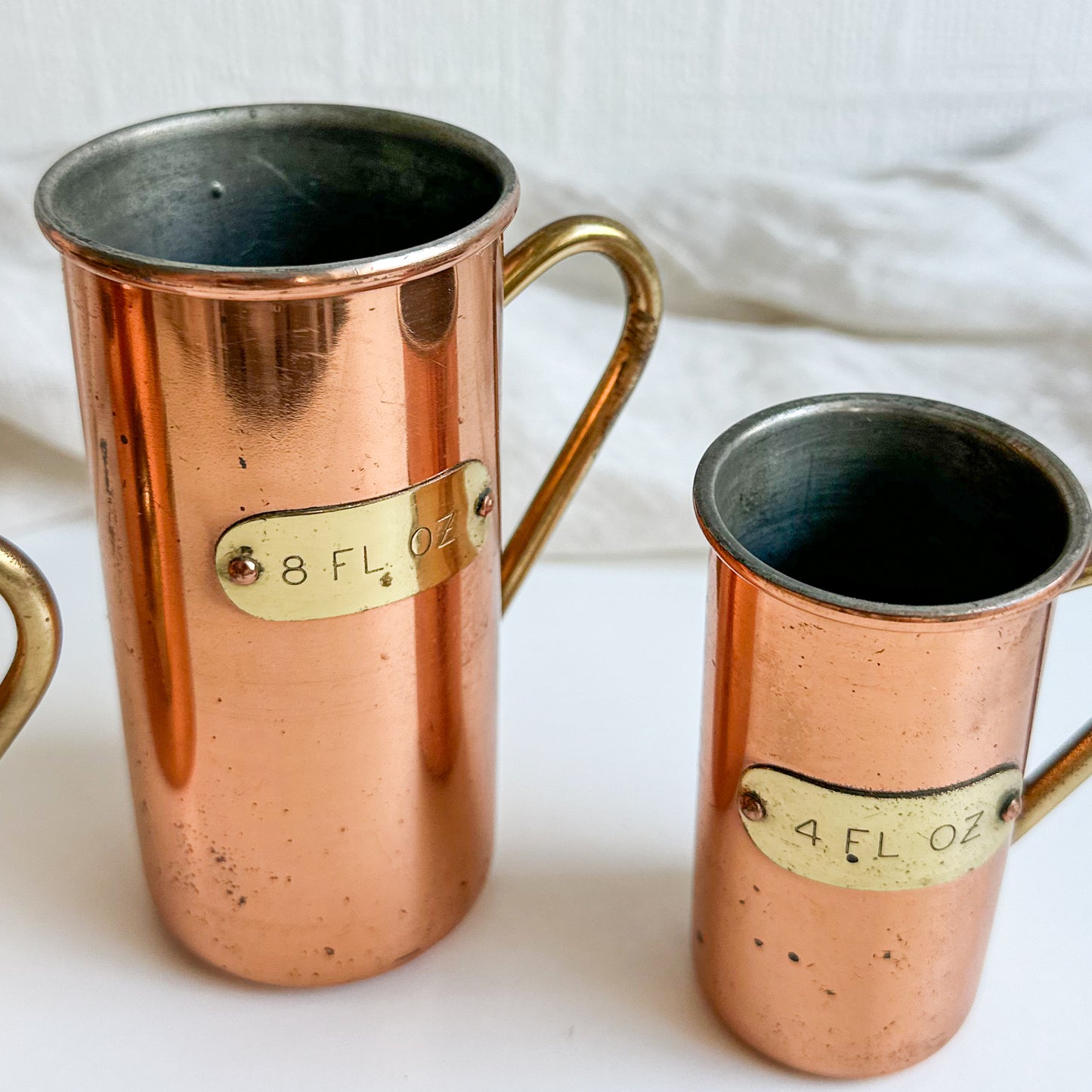 3 Copper Measuring Cups