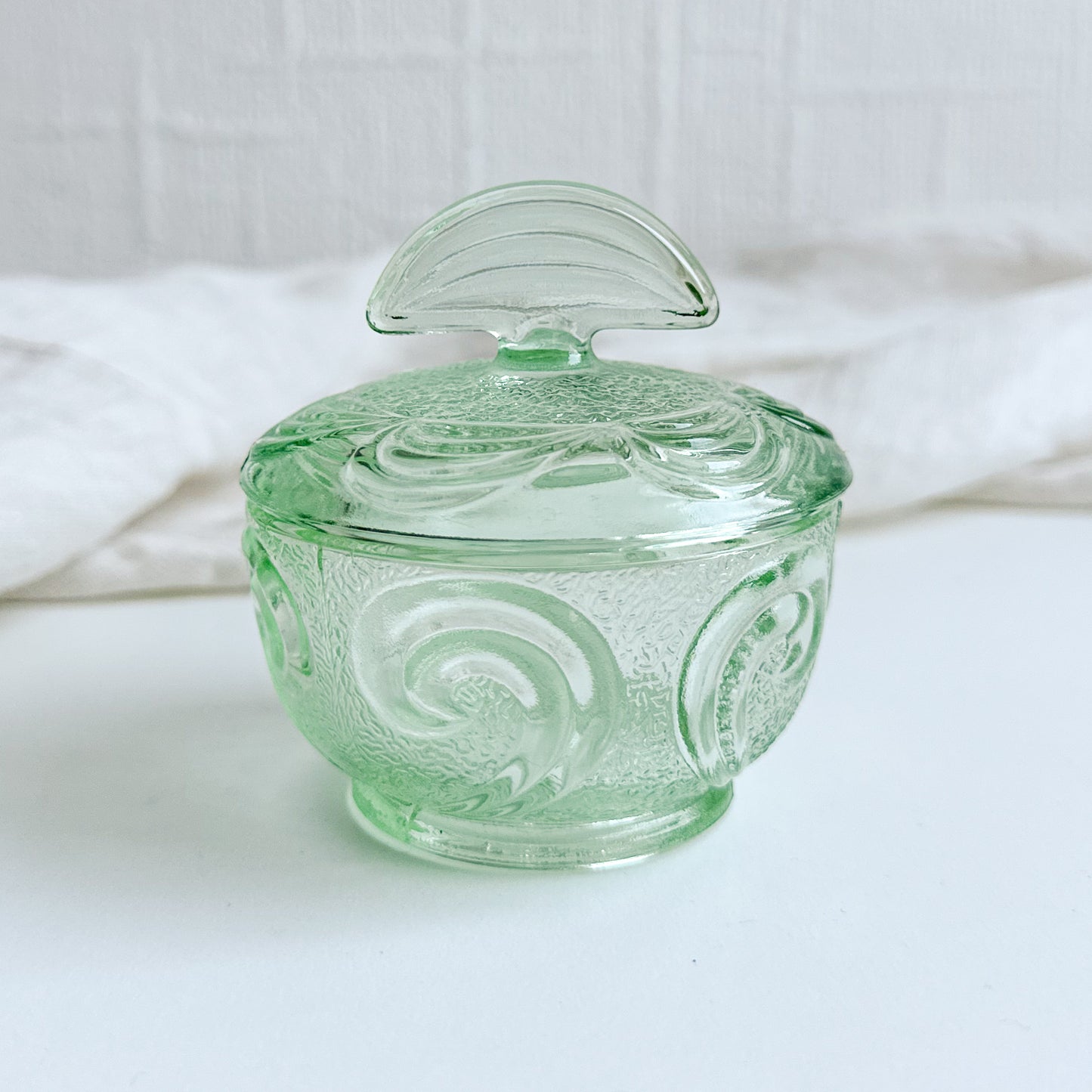 Art Deco Glass Trinket Bowl