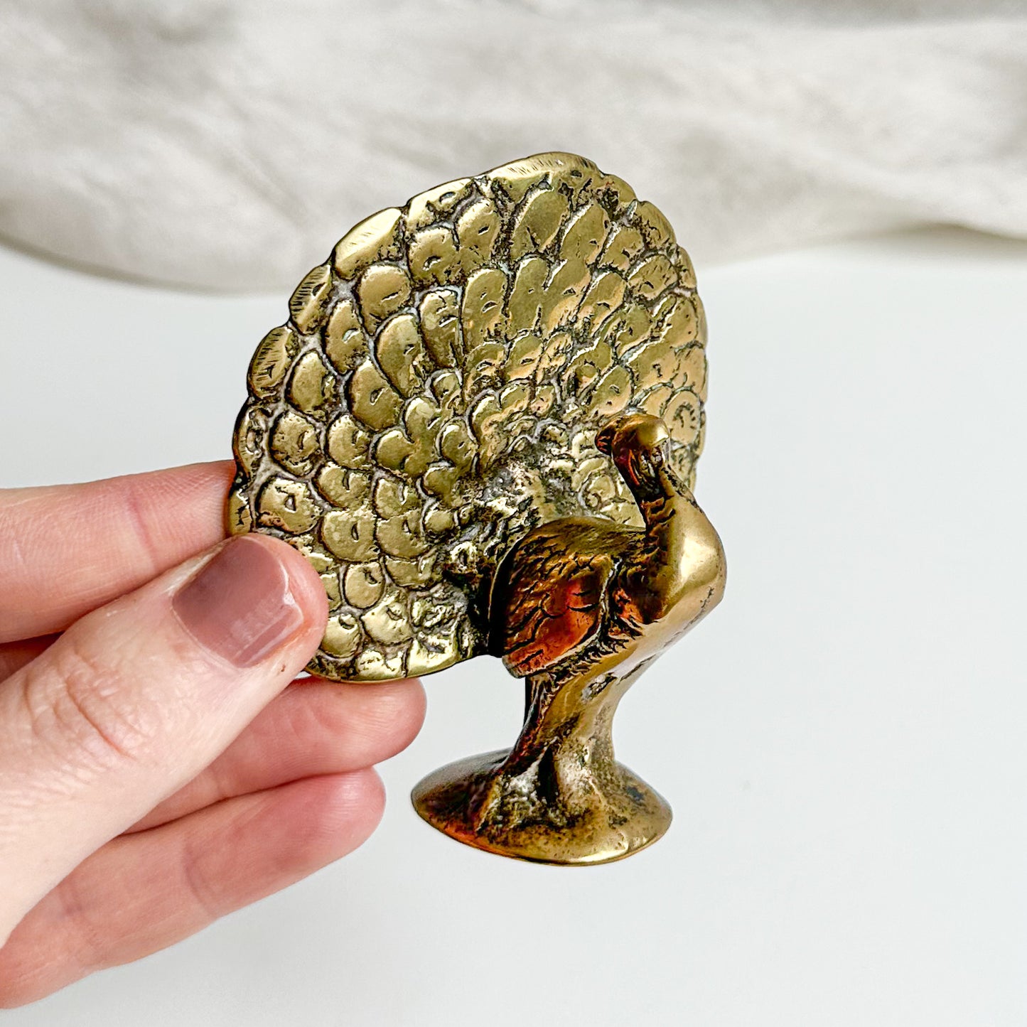 Brass Peacock Figurine