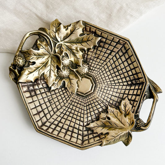 Art Nouveau Brass Dish