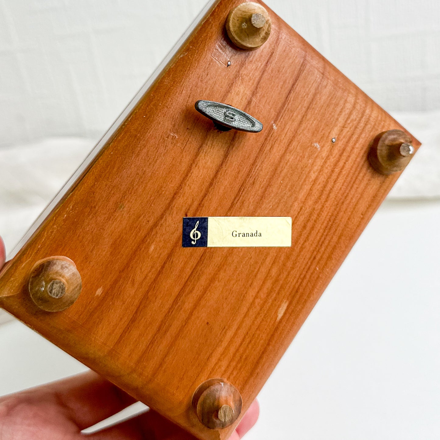 Wooden Music Box with Mirror