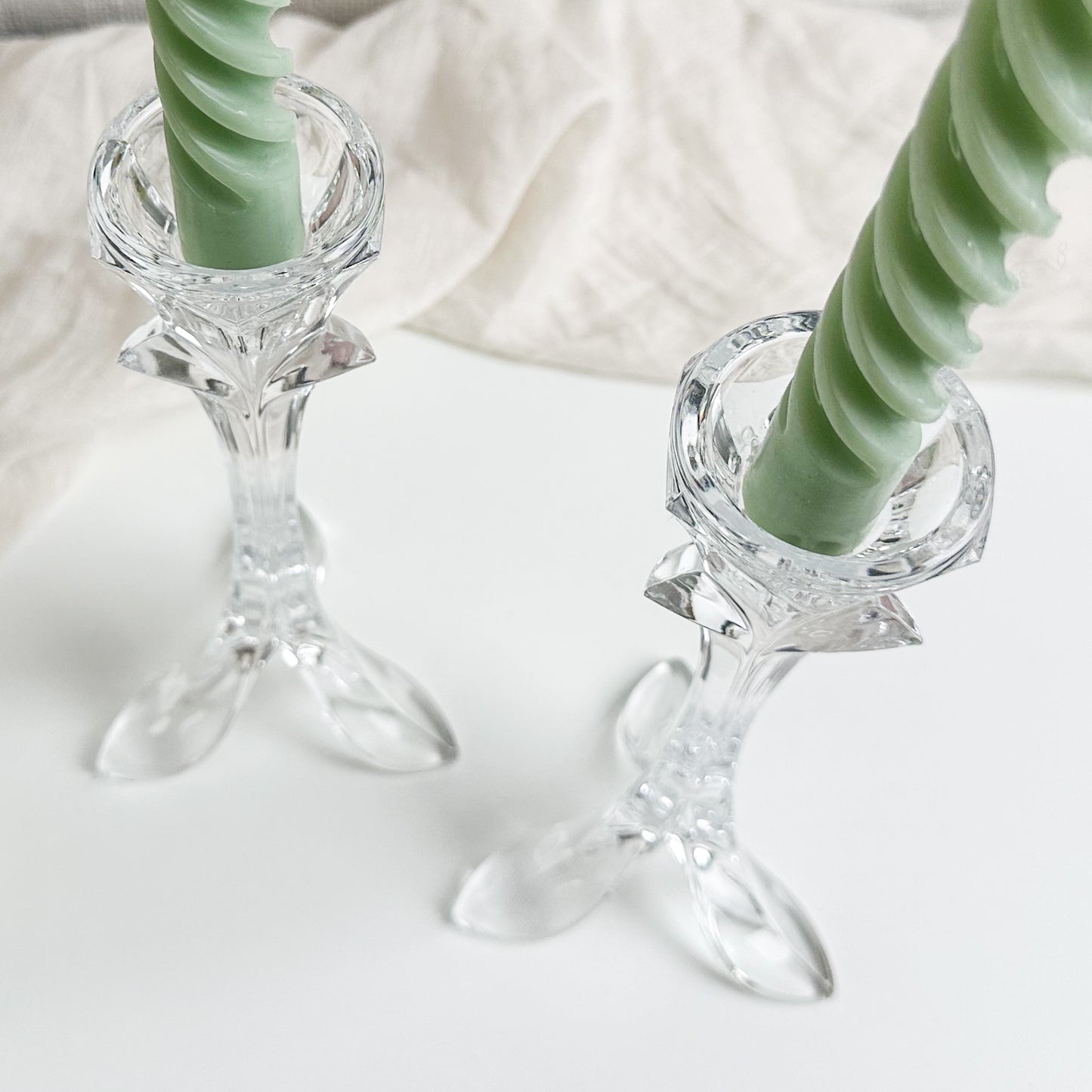 Pair of Cristal d’Arques Candlesticks