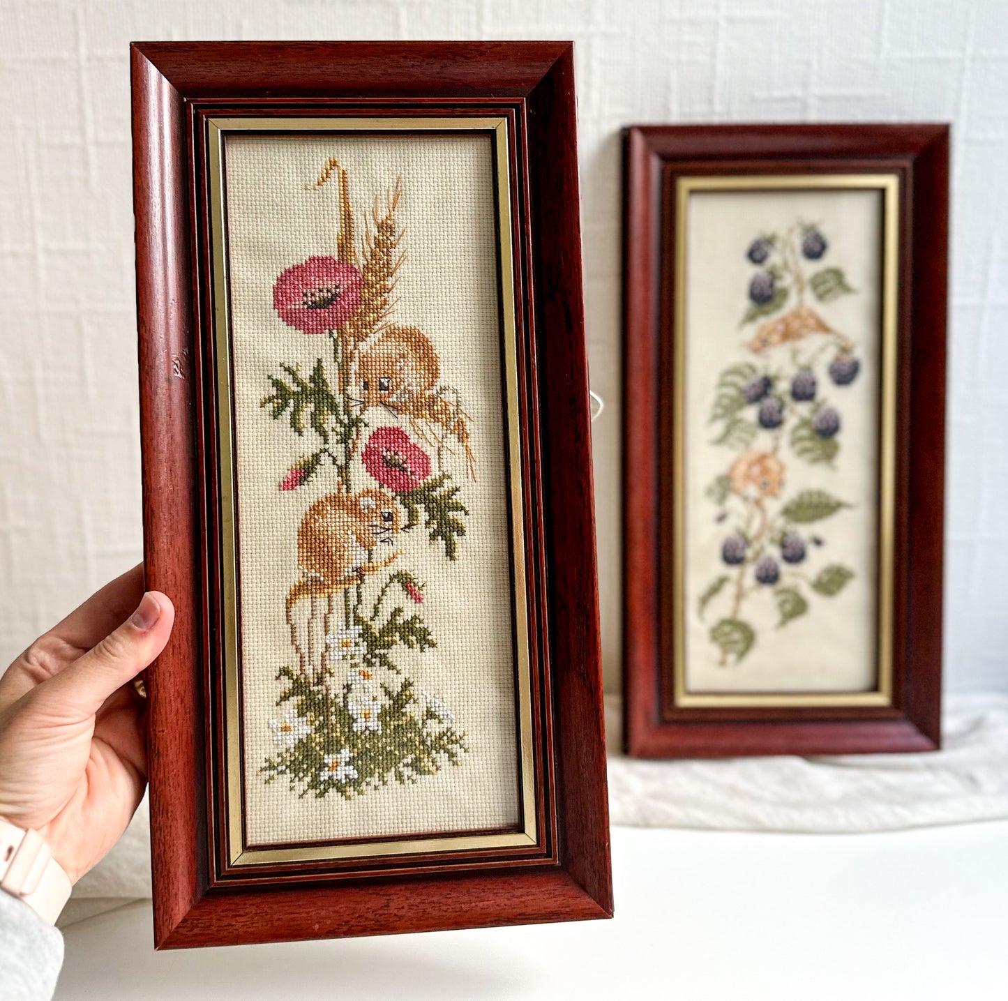 Pair of Framed Cross Stitch Pictures