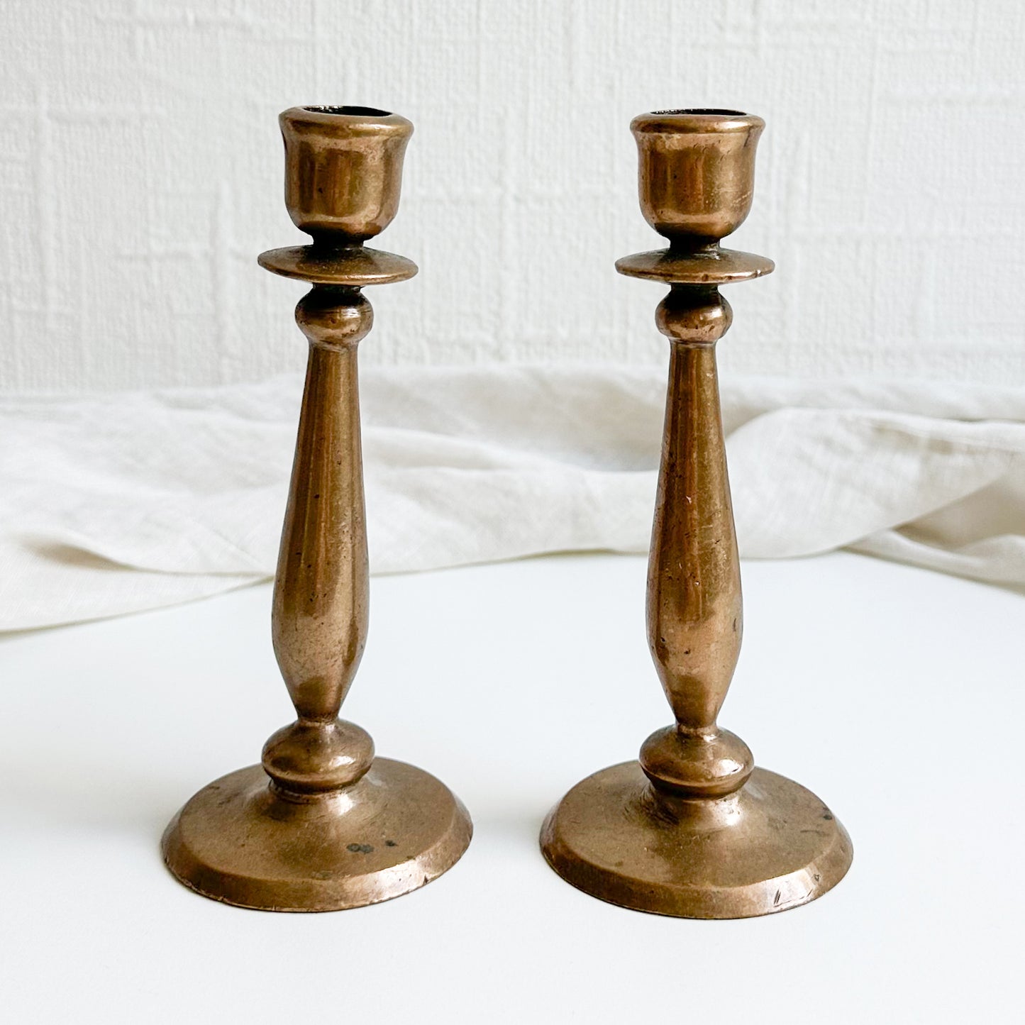 Pair of Bronze Candlesticks